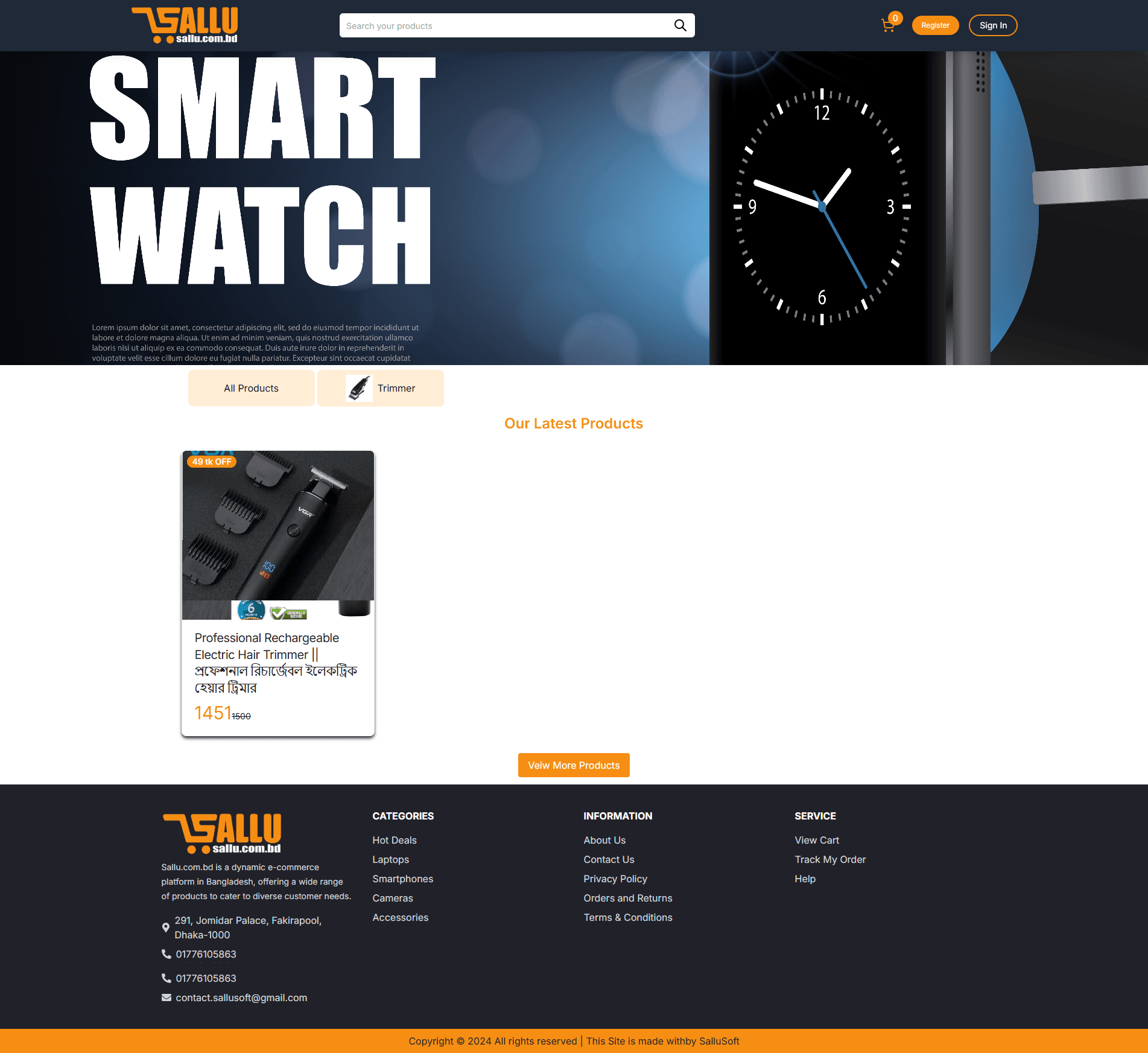 Sallu Ecommerce Application